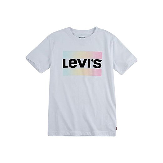 T-shirt chłopięce biały Levi's w nadruki z krótkim rękawem 