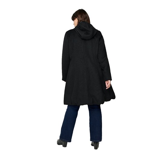 ZIZZI CZARNY PŁASZCZ BOMBKA WEŁNA 758A Zizzi 50 MY SIZE