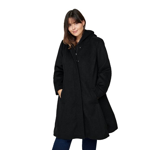 ZIZZI CZARNY PŁASZCZ BOMBKA WEŁNA 758A Zizzi 50 MY SIZE