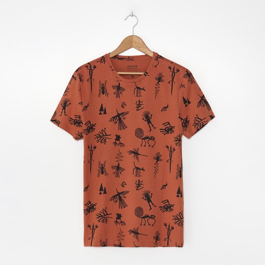 House - Men`s t-shirt - Pomarańczowy House XL wyprzedaż House