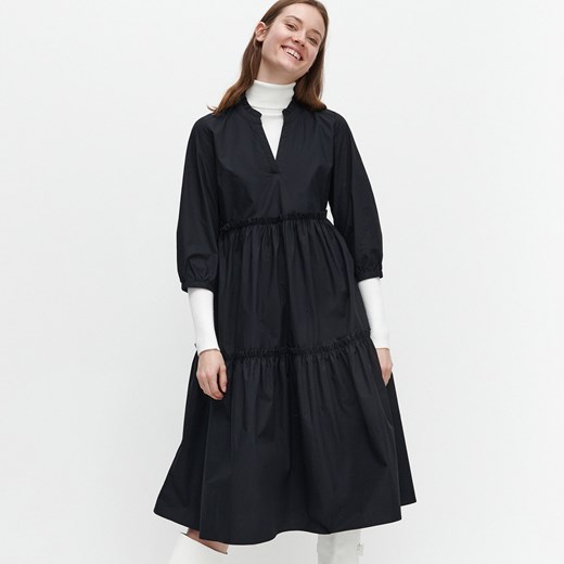 Reserved - Sukienka z bawełną organiczną - Czarny Reserved 36 Reserved wyprzedaż