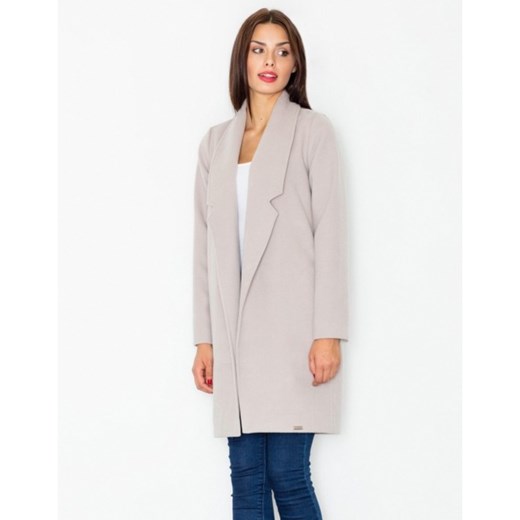 Figl, Płaszcz klasyczny M531 Beżowy, female, rozmiary: XL,M,S,L Figl M showroom.pl wyprzedaż