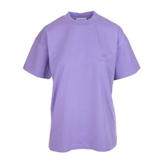 Balenciaga, Lilac Medium Fit Sporty B T-shirt Fioletowy, female, rozmiary: S,XS XS showroom.pl