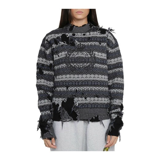 Balenciaga, Patterned sweater Szary, female, rozmiary: M,S,L,XS S showroom.pl