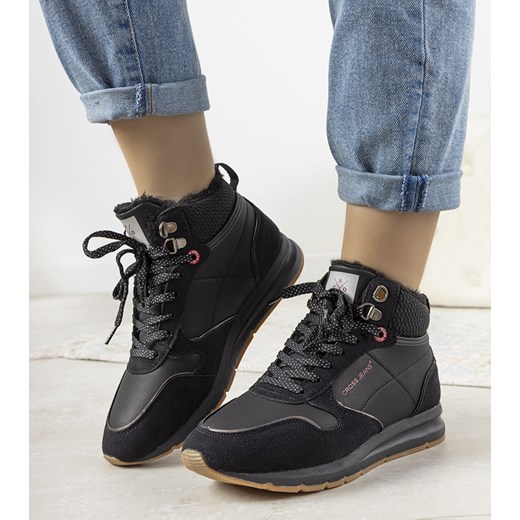 Czarne sneakersy zimowe damskie Cross Jeans Serna 38 gemre