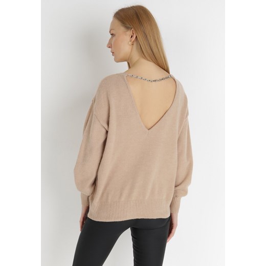 Born2be sweter damski z dekoltem v