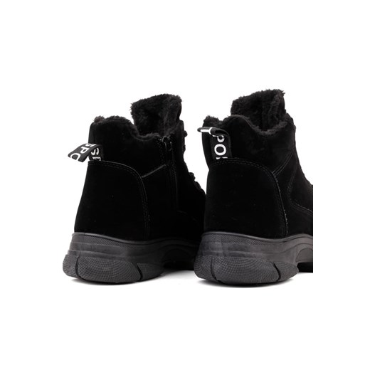 Sneakersy botki czarne zamsz 1 Pettigrew Yourshoes 38 wyprzedaż YourShoes