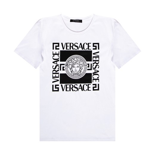 Versace, T-shirt Biały, female, rozmiary: 42 IT,40 IT Versace 42 IT wyprzedaż showroom.pl