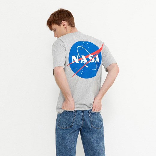 House - Koszulka z nadrukiem NASA - Szary House XL wyprzedaż House
