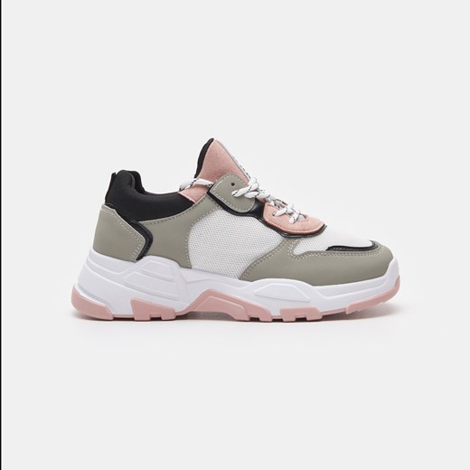Sinsay - Sneakersy z łączonych materiałów - Wielobarwny Sinsay 38 Sinsay
