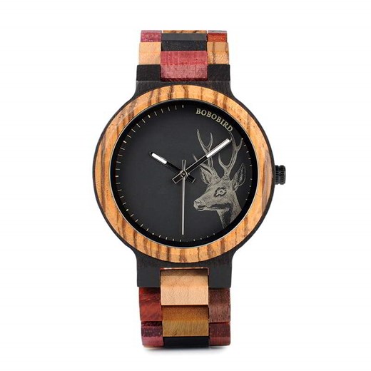 Zegarek drewniany PREMIUM BOBO BIRD P14-2 (duża tarcza) niwatch.pl promocja