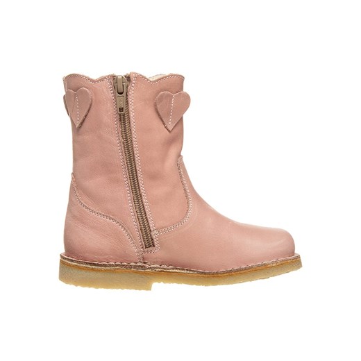 Skórzane botki w kolorze jasnobrązowym Pom Pom 25 wyprzedaż Limango Polska