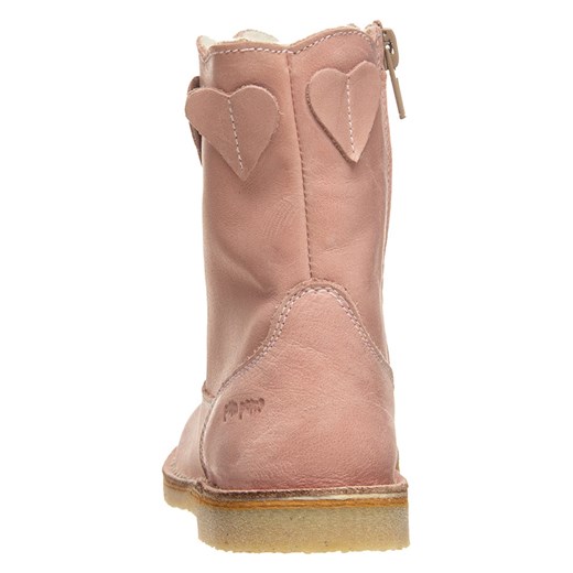 Skórzane botki w kolorze jasnobrązowym Pom Pom 30 Limango Polska promocja