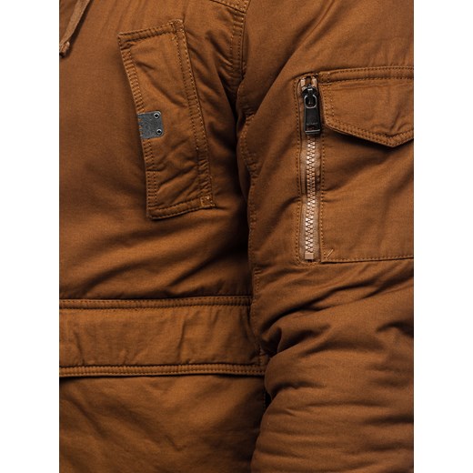 Camelowa gruba kurtka męska zimowa bawełniana Denley 1890 XL wyprzedaż Denley