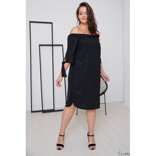 Czarna Sukienka PENARIS Plus Size 48/50 TONO
