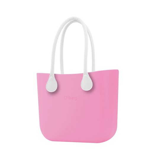 O bag torebka Pink z długimi białymi uchwytami ze skajki O Bag Differenta.pl