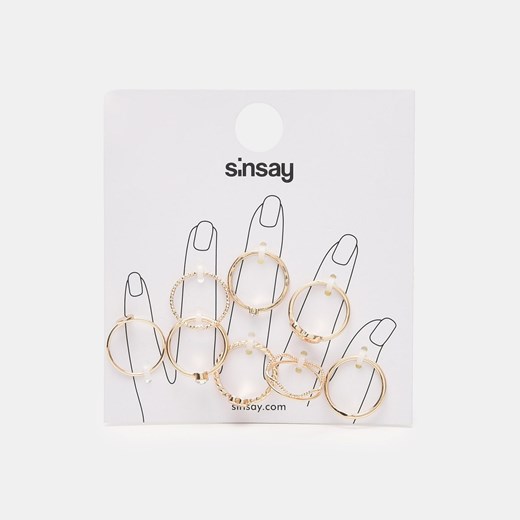 Sinsay - Pierścionek - Złoty Sinsay Jeden rozmiar okazja Sinsay