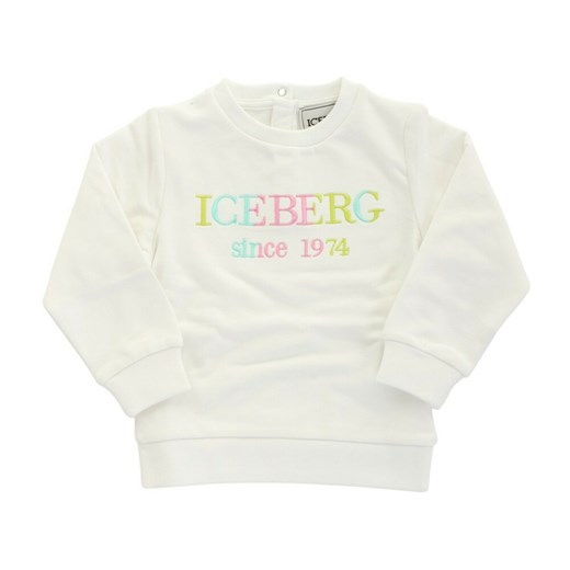 Iceberg, Mfice2388B Choker Girl Sweatshirt Biały, female, rozmiary: 5y,24m,6y,12m,6m,18m,9m Iceberg 6y showroom.pl