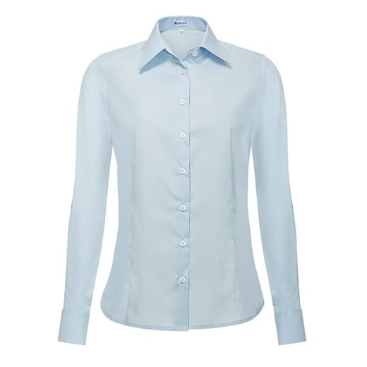 Bodara niebieska koszula damska taliowana  z długim rękawem ze sklepu ATELIER-ONLINE w kategorii Koszule damskie - zdjęcie 124181560
