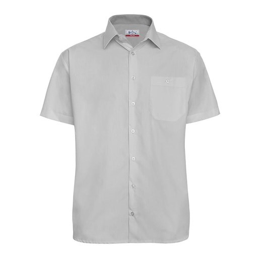 Bodara koszula szara  z krótkim rękawem  męska Regular ze sklepu ATELIER-ONLINE w kategorii Koszule męskie - zdjęcie 124181562