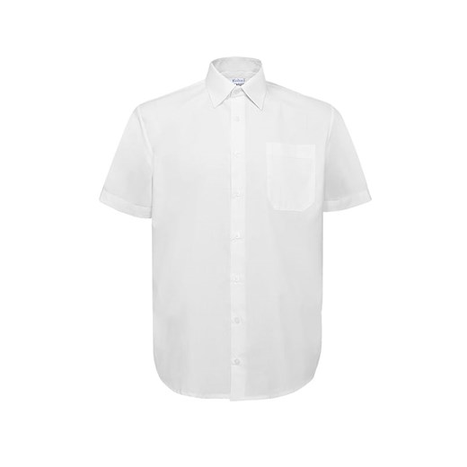 Bodara biała koszula męska Regular z krótkim rękawem ze sklepu ATELIER-ONLINE w kategorii Koszule męskie - zdjęcie 124181564