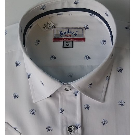 Bodara koszula biała w granatowy kwiaty Bodara XL promocja ATELIER-ONLINE