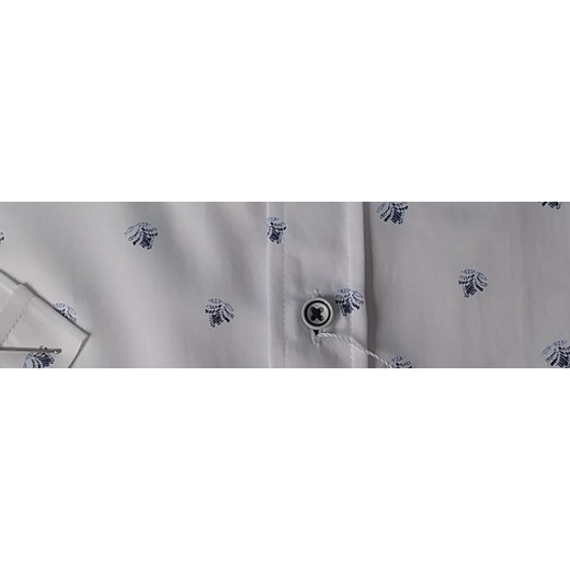 Bodara koszula biała w granatowy kwiaty Bodara XL wyprzedaż ATELIER-ONLINE