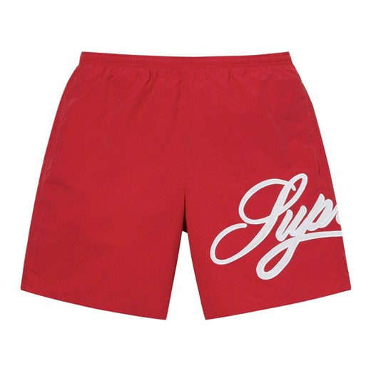 Supreme, Mesh Script Water Shorts Czerwony, male, rozmiary: XL,L,S,M Supreme M promocyjna cena showroom.pl
