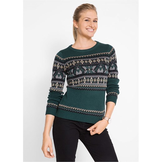 Sweter z okrągłym dekoltem | bonprix 40/42 bonprix