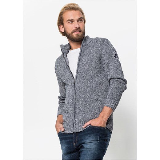 Sweter rozpinany z bawełny z recyklingu | bonprix 56/58 (XL) bonprix