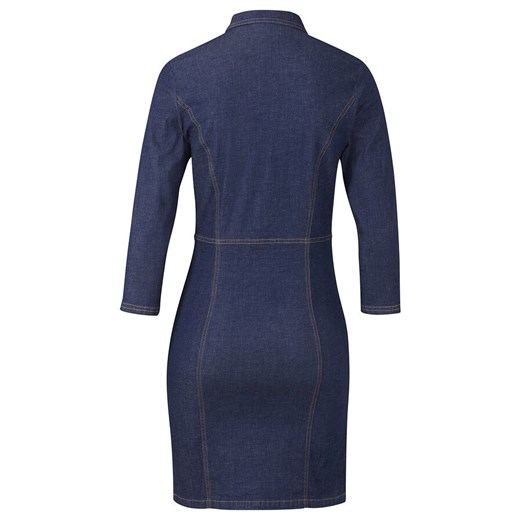 Sukienka dżinsowa, rękawy 3/4 | bonprix 48 okazyjna cena bonprix