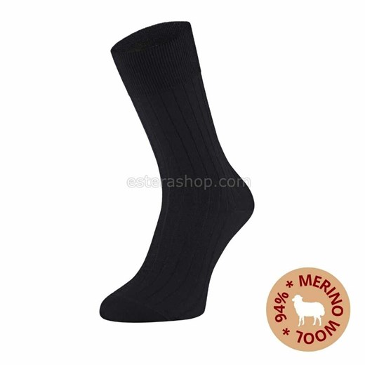 Wełniane skarpetki czarne i czerwone z merynosa 94% w zestawie na upominek Regina Socks 43-46 Estera Shop