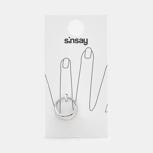 Sinsay - Pierścionek - Srebrny Sinsay Jeden rozmiar Sinsay