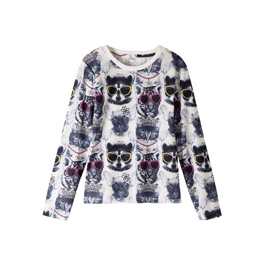 Shirt dziewczęcy z długim rękawem i fotodrukiem | bonprix 140/146 bonprix