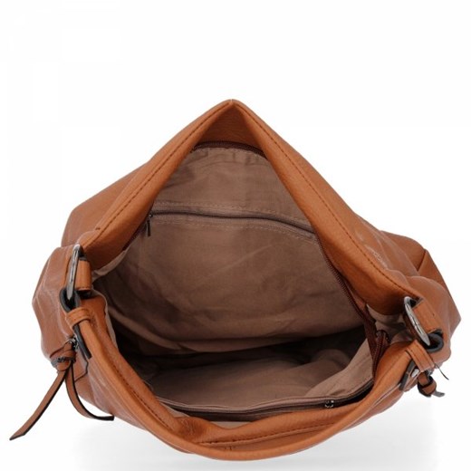 Grace Bags shopper bag bez dodatków duża matowa na ramię ze skóry ekologicznej 