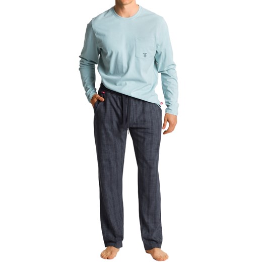 Bawełniana piżama męska Atlantic NMP 349 turkusowa XL bodyciao
