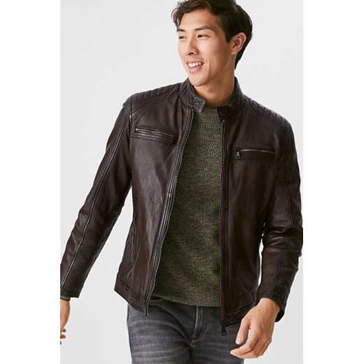 C&A Kurtka skórzana, Brązowy, Rozmiar: M XL C&A