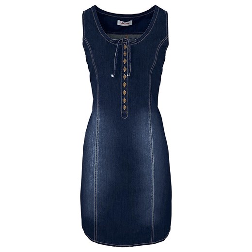 Sukienka dżinsowa w fasonie o linii litery A | bonprix 46 okazyjna cena bonprix