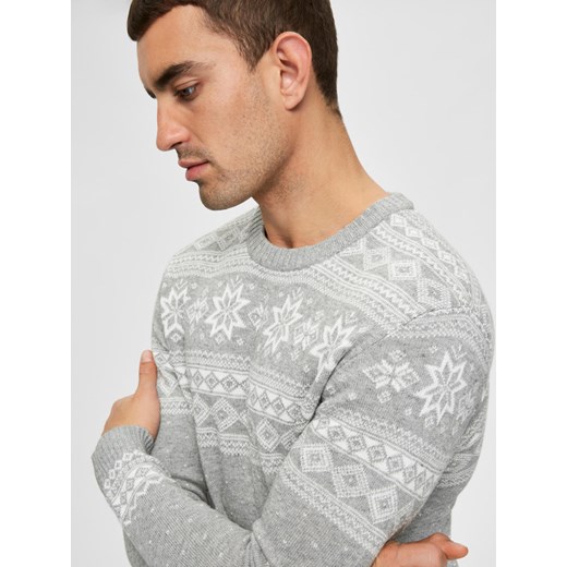 Selected Homme Sweter Szary Selected Homme M promocja BIBLOO