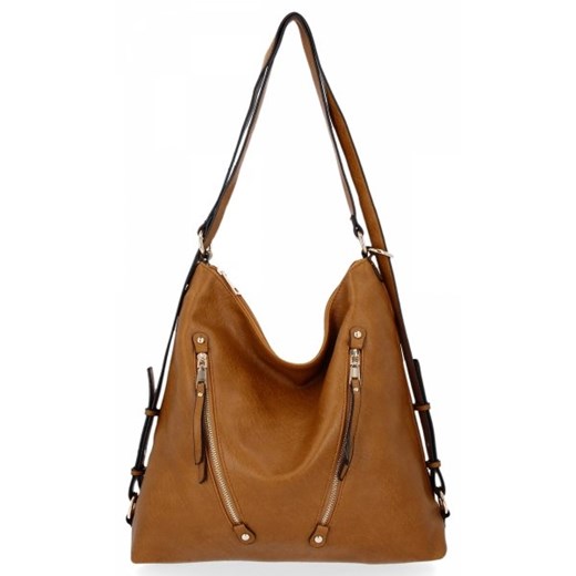 Shopper bag Grace Bags mieszcząca a5 brązowa w stylu boho 