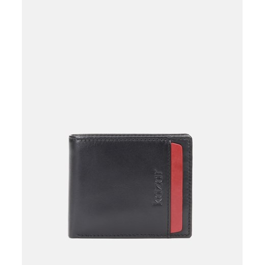 Czarno czerwony portfel męski Kazar Kazar