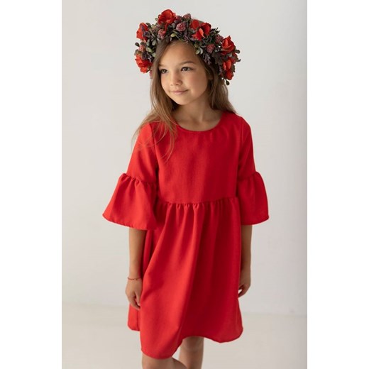 Sukienka dziewczęca czerwona Myprincess / Lily Grey z motywem z bajki 