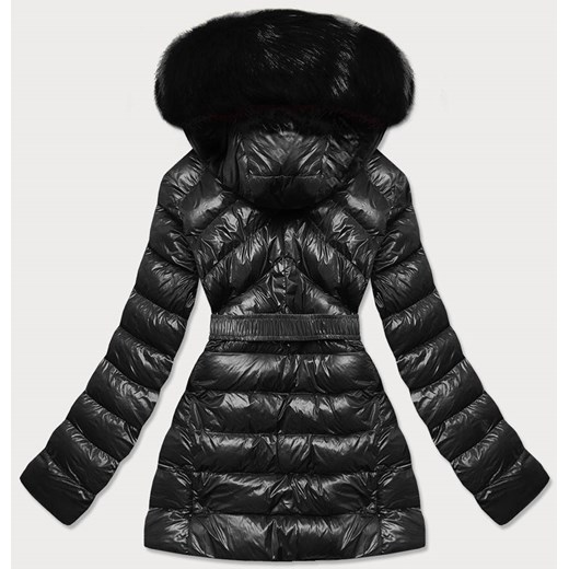 BŁYSZCZĄCA KURTKA ZIMOWA NA MISIU CZARNA (W674) Goodlookin.pl M (38) goodlookin.pl