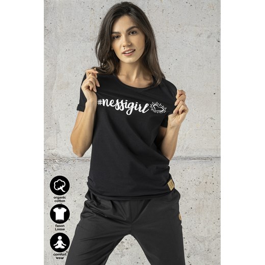 Koszulka #nessigirl Loose Black - ITB-90NG2 Nessi Sportswear S okazja Nessi Sportswear