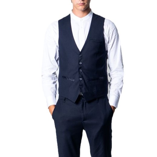 Over-d Bezrękawnik Mężczyzna - GILET FAZZOLETTO - Niebieski Over-d 46 Italian Collection