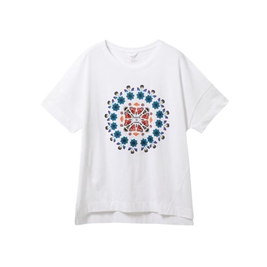 desigual - Desigual T-shirt Kobieta - T SHIRT OVERSIZE GALACTIC 21SOTK26 - Biały Desigual S Italian Collection