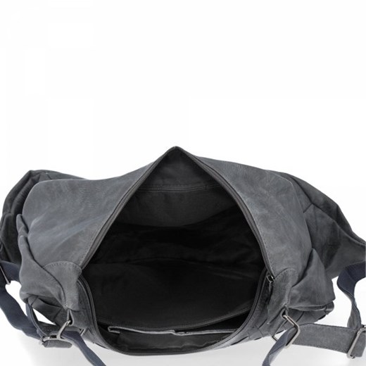 Shopper bag czarna Andrea Massi matowa na ramię bez dodatków ze skóry ekologicznej 