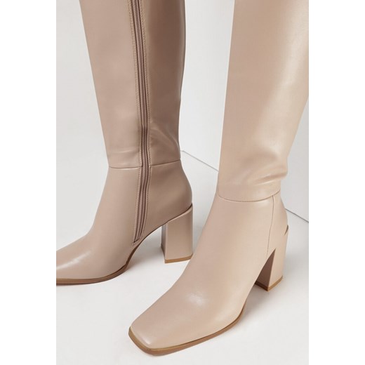 Beżowe Kozaki Nellyana 36 born2be.pl