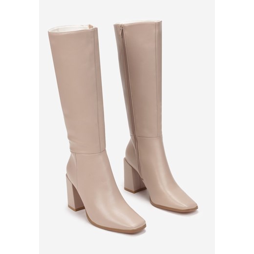 Beżowe Kozaki Nellyana 39 born2be.pl