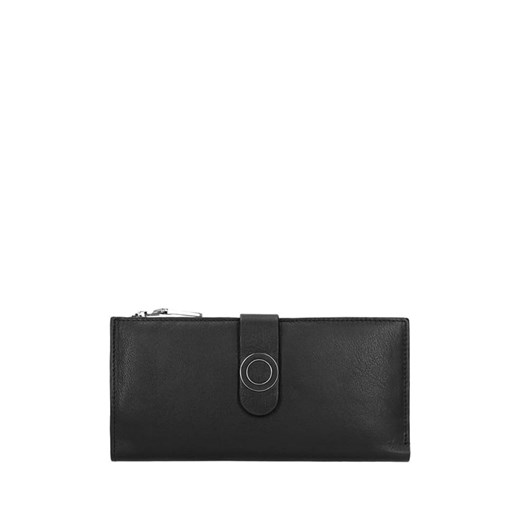 Skórzany portfel w kolorze czarnym - (S)19 x (W)9,5 x (G)2,5 cm Wojas onesize okazja Limango Polska